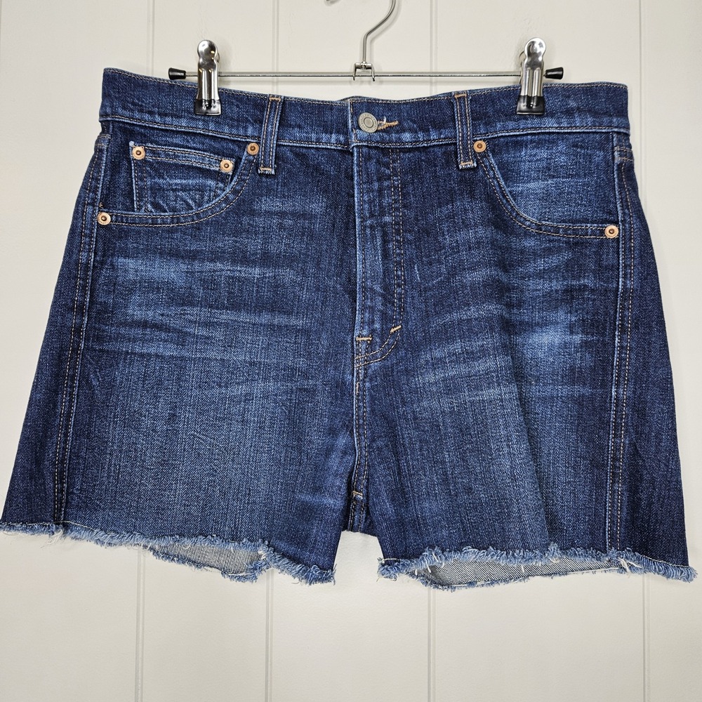 Lucky Brand Blue Jean Shorts Raw Hem 10/30